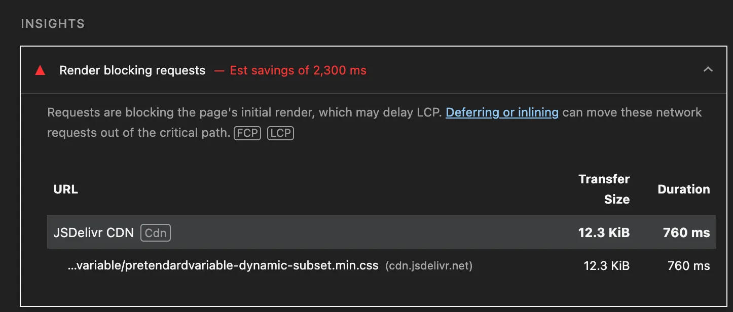 폰트 렌더링 차단 예시